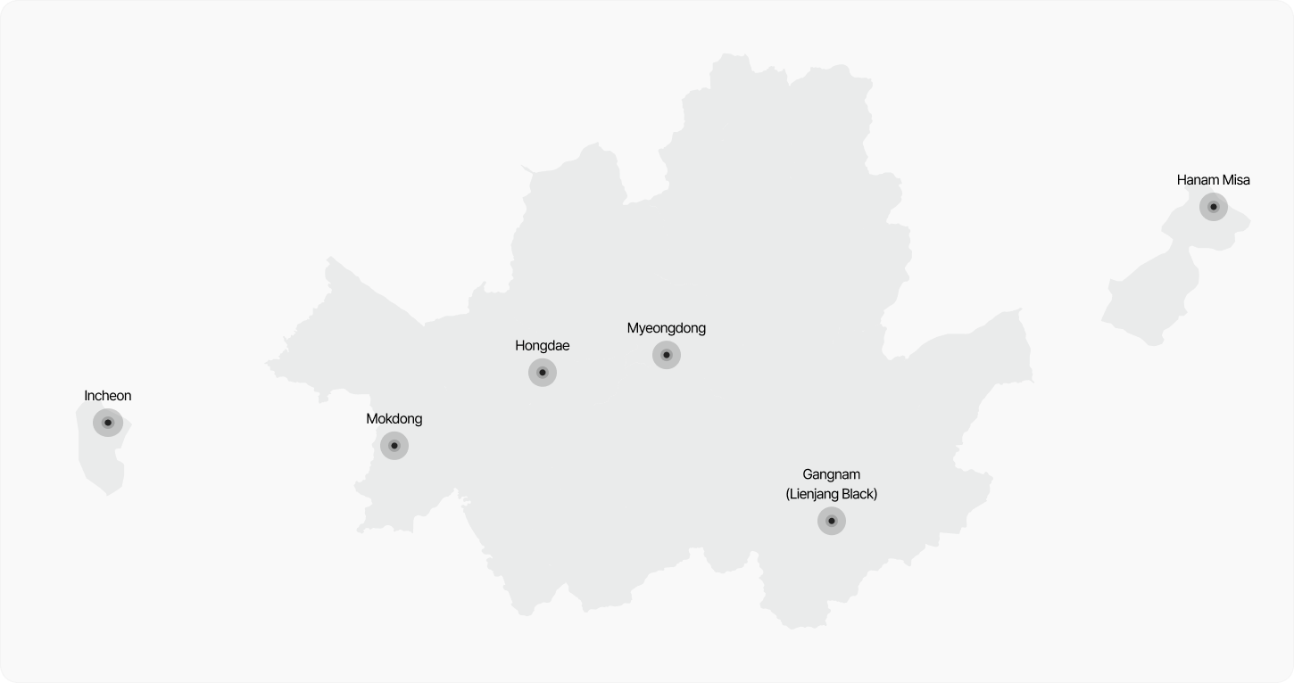 Lienjang beauty clinic branches in Korea