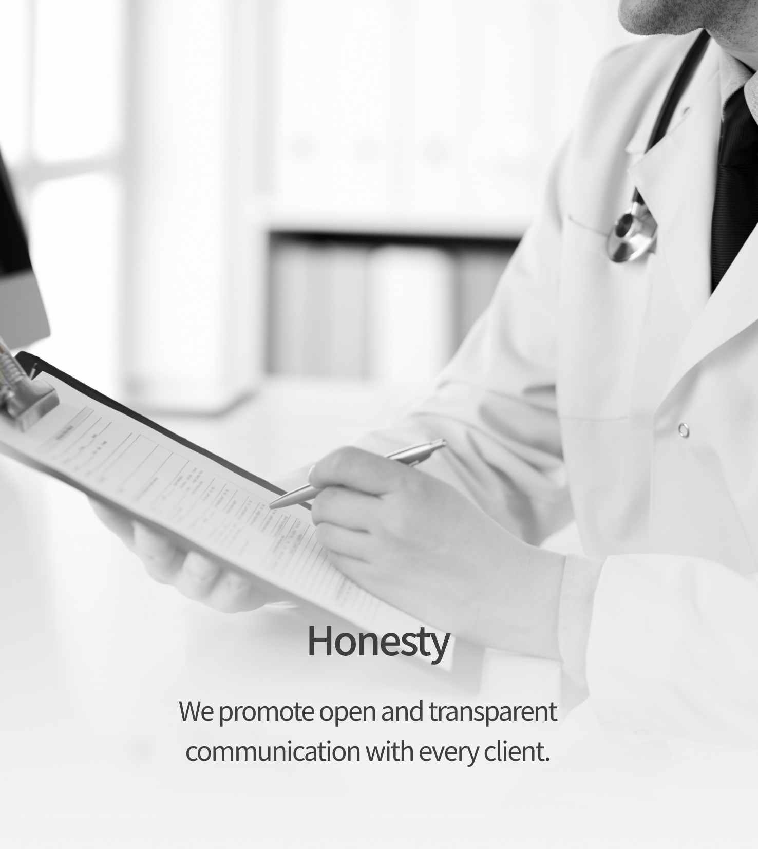 Doctor reviewing patient consultation notes