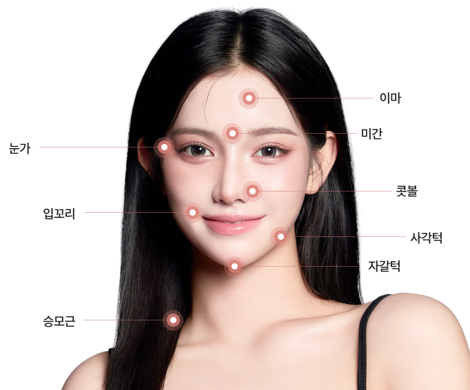 리엔장 보툴리늄톡신 시술부위