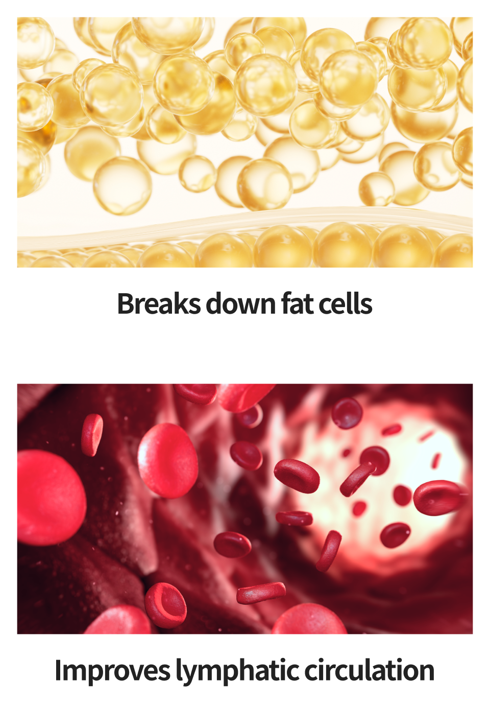 Mobile Contour Injection Fat Decomposition and Lymphatic Circulation Illustration